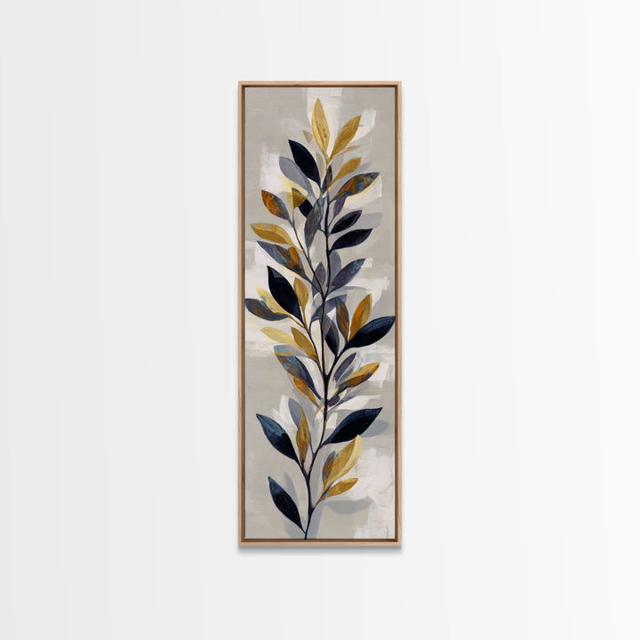Minimal Branch Silhouette Canvas Print, Minimalist Art, Black Art, Living Room Decor, Oil Painting, Minimal, MIN-1x3-39