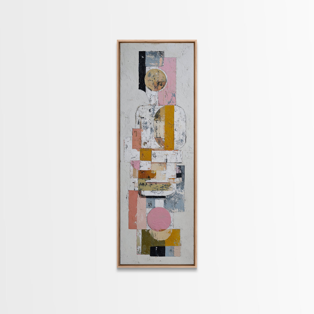 White on White Plaster Texture Study Framed Canvas Print, Minimalist Art, Printables, Living Room Decor, Fine Art, Minimal, MIN-1x3-52