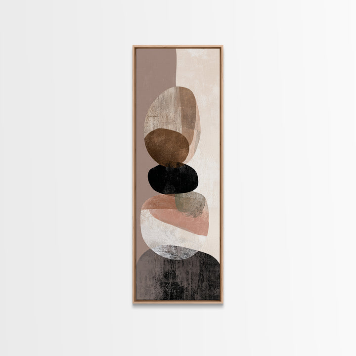 Two Overlapping Organic Shapes Canvas Print, Minimalist Art, Abstract Wall Art, Living Room Decor, Fine Art, Minimal, MIN-1x3-55