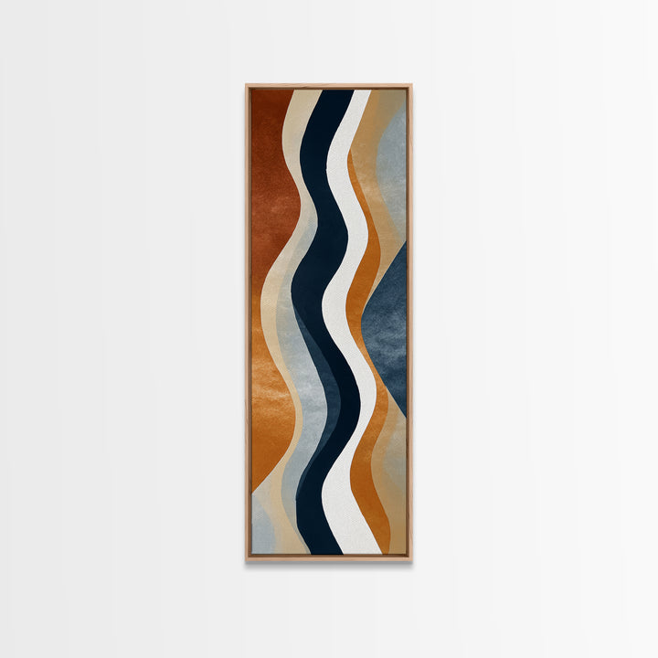 Minimal Abstract Wave Line Canvas Print, Minimalist Art, Large Wall Art, Living Room Decor, Minimal, Japanese Wall Art, MIN-1x3-73