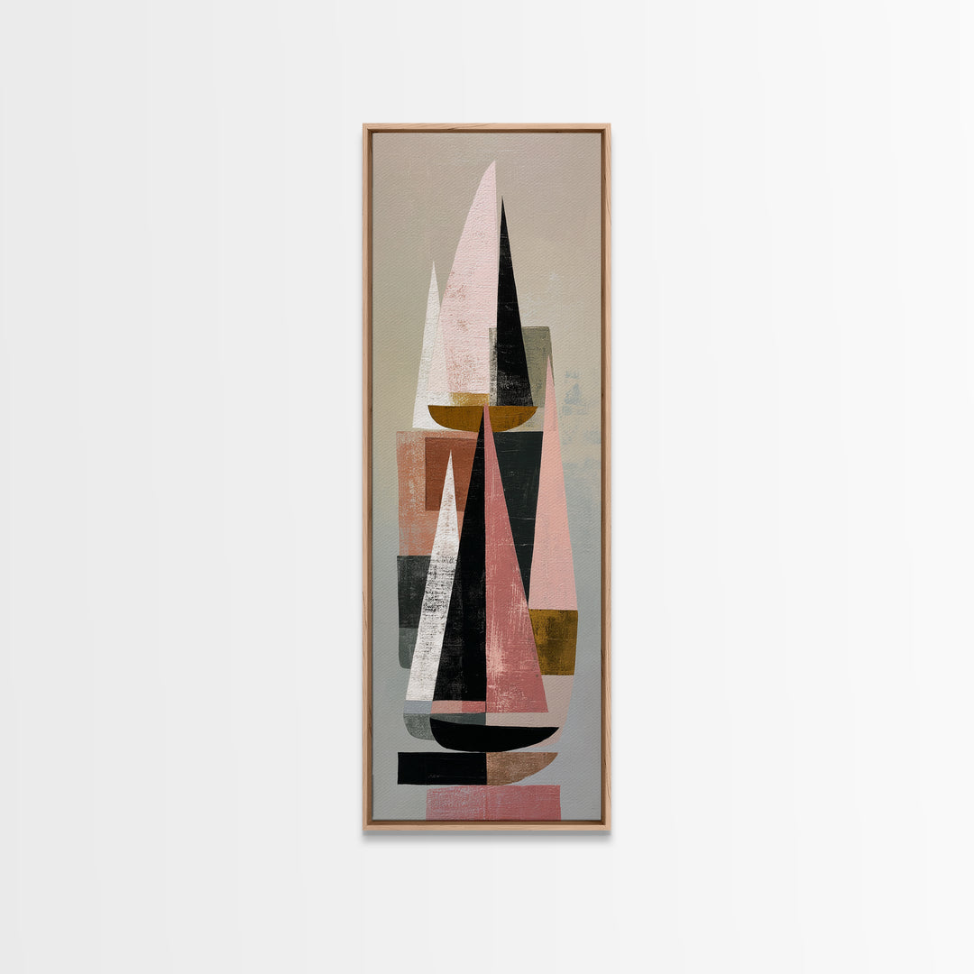 Tiny Sailboat under Open Sky Framed Canvas Print, Minimalist Art, Fine Art Print, Living Room Decor, Fine Art, Minimal, MIN-1x3-74