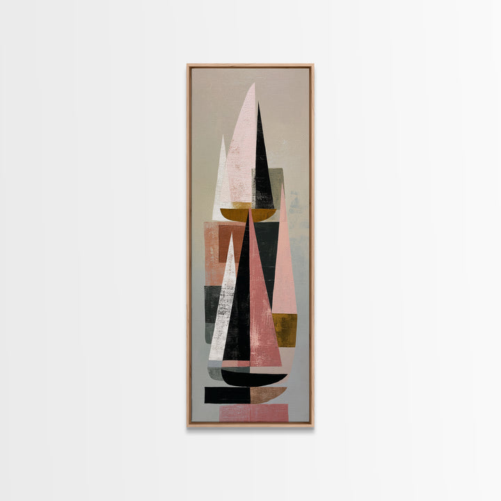 Tiny Sailboat under Open Sky Framed Canvas Print, Minimalist Art, Fine Art Print, Living Room Decor, Fine Art, Minimal, MIN-1x3-74