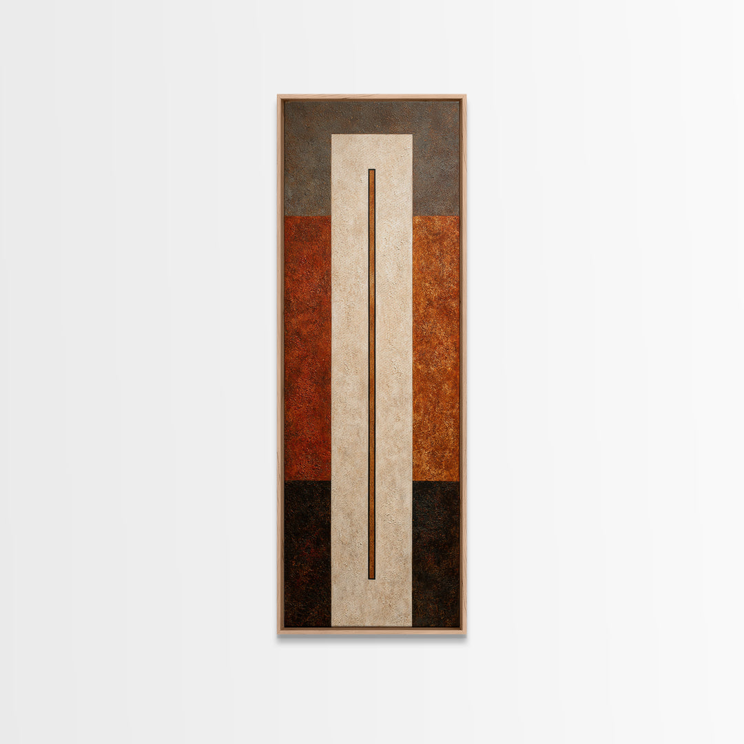 Calm Rectangle Composition Framed Canvas Print, Minimalist Art, Black Art, Living Room Decor, Minimal, Minimalist Wall Art, MIN-1x3-84