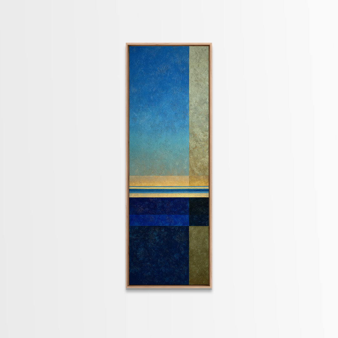 Simple Blue Horizon Canvas Print, Minimalist Art, Wall Art, Living Room Decor, Fine Art, Minimal, Large Wall Art, Movie Poster, MIN-1x3-90