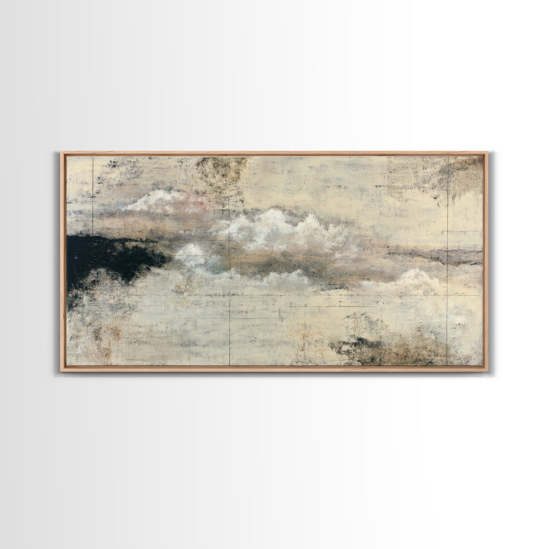 Small Cloud Study Canvas Print, Minimalist Art, Digital Prints, Living Room Decor, Minimal, Printable Art, Abstract Wall Art, MIN-2x1-17