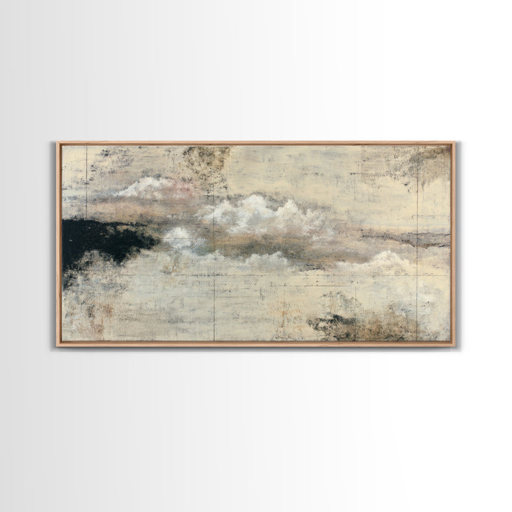 Small Cloud Study Canvas Print, Minimalist Art, Digital Prints, Living Room Decor, Minimal, Printable Art, Abstract Wall Art, MIN-2x1-17