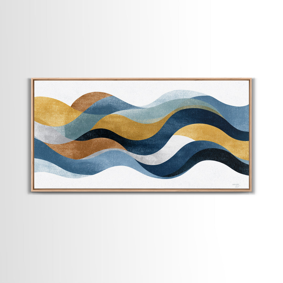 Minimal Abstract Wave Line Canvas Print, Minimalist Art, Printables, Living Room Decor, Abstract Art, Minimal, Boho Wall Art, MIN-2x1-57
