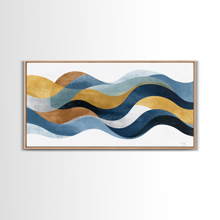 Minimal Abstract Wave Line Canvas Print, Minimalist Art, Printables, Living Room Decor, Abstract Art, Minimal, Boho Wall Art, MIN-2x1-57