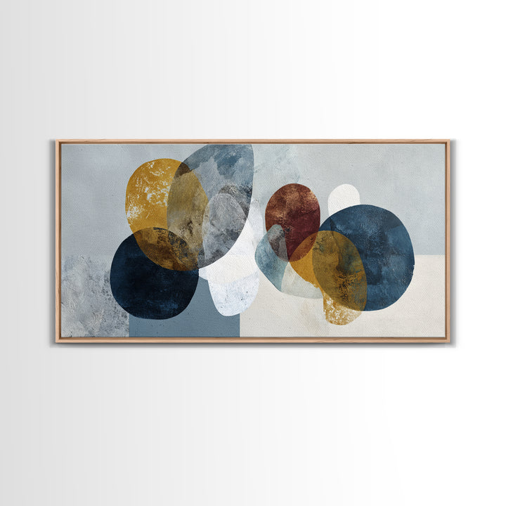 Two Overlapping Organic Shapes Canvas Print, Minimalist Art, Digital Print, Living Room Decor, Abstract Art, Minimal, MIN-2x1-63