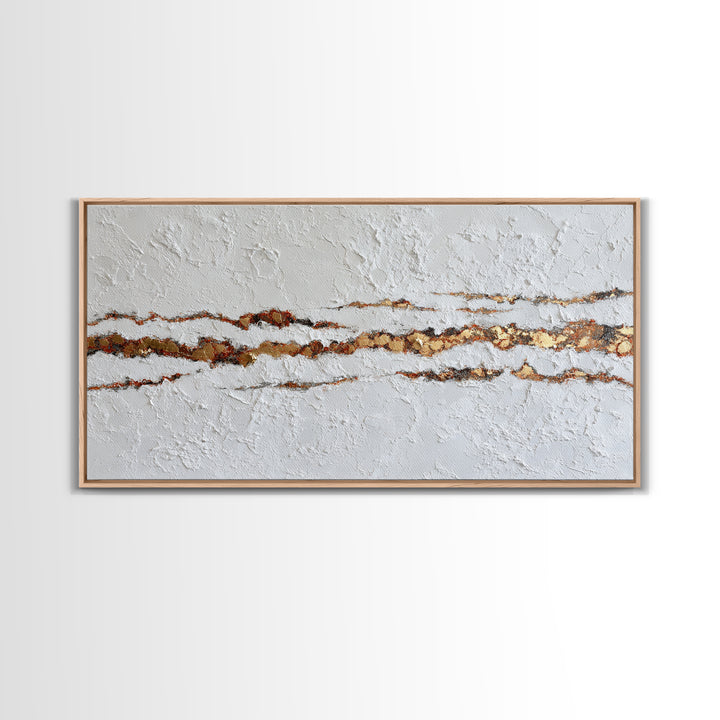 White on White Plaster Texture Study Framed Canvas Print, Minimalist Art, Digital Print, Living Room Decor, Fine Art, Minimal, MIN-2x1-84