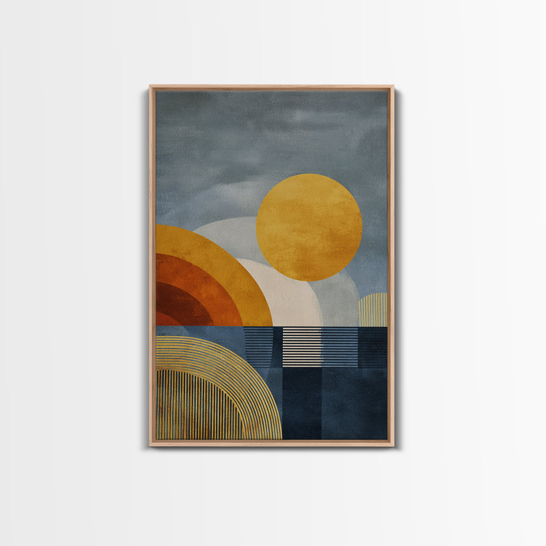 Simple Geometric Sun Canvas Print, Minimalist Art, Digital Prints, Living Room Decor, Abstract Art, Minimal, Printable Art, MIN-2x3-23