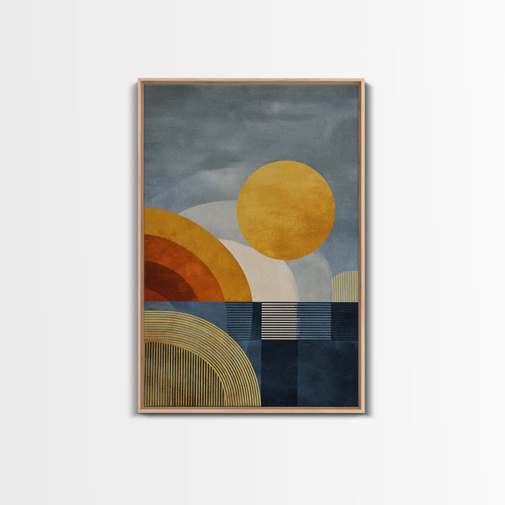 Simple Geometric Sun Canvas Print, Minimalist Art, Digital Prints, Living Room Decor, Abstract Art, Minimal, Printable Art, MIN-2x3-23