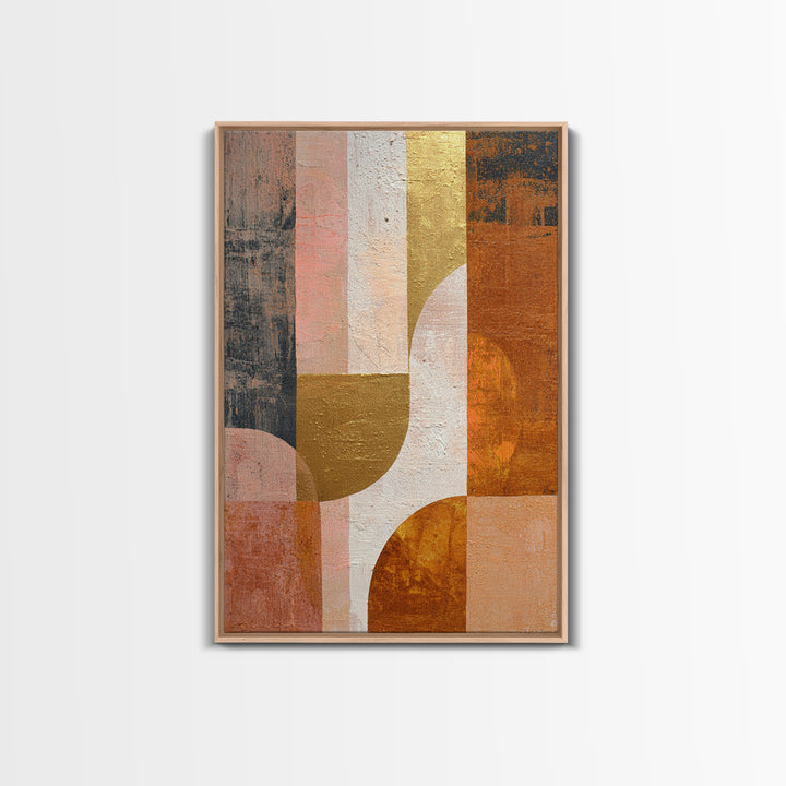 Single Gold Line Curve on Charcoal Framed Canvas Print, Minimalist Art, Art Print, Living Room Decor, Fine Art, Minimal, MIN-2x3-25