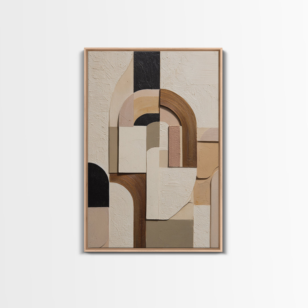 Two Overlapping Organic Shapes Canvas Print, Minimalist Art, Home Decor, Living Room Decor, Abstract Art, Minimal, Movie Poster, MIN-2x3-27