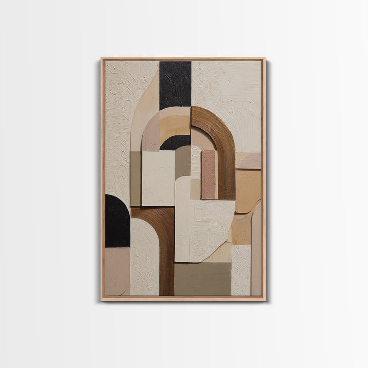 Two Overlapping Organic Shapes Canvas Print, Minimalist Art, Home Decor, Living Room Decor, Abstract Art, Minimal, Movie Poster, MIN-2x3-27