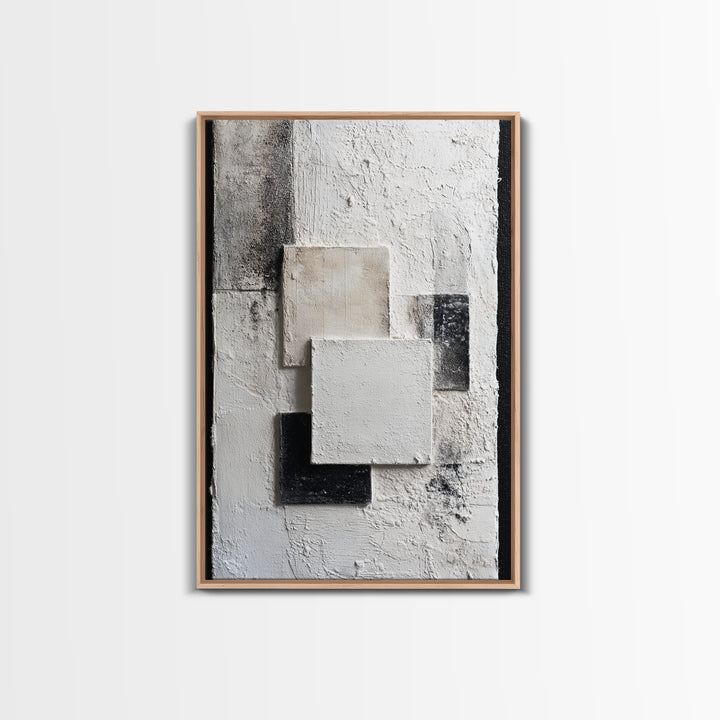 Two Overlapping Organic Shapes Framed Canvas Print, Minimalist Art, Room Decor, Living Room Decor, Abstract Art, Minimal, MIN-2x3-3