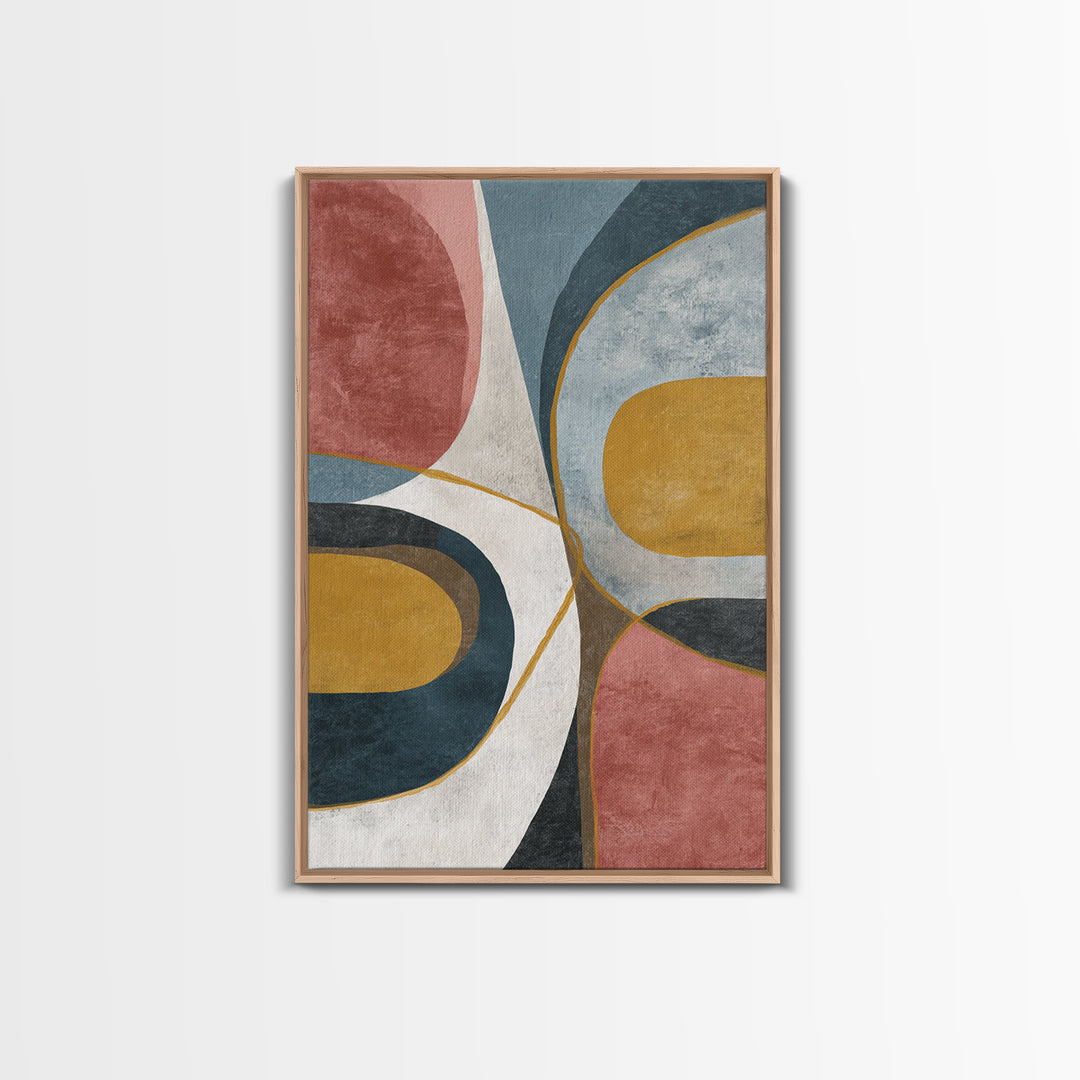 Single Gold Line Curve on Charcoal Framed Canvas Print, Minimalist Art, Printable Art, Living Room Decor, Abstract Art, Minimal, MIN-2x3-73
