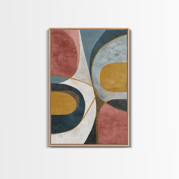Single Gold Line Curve on Charcoal Framed Canvas Print, Minimalist Art, Printable Art, Living Room Decor, Abstract Art, Minimal, MIN-2x3-73