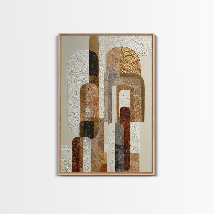 Two Overlapping Organic Shapes Framed Canvas Print, Minimalist Art, Digital Print, Living Room Decor, Abstract Art, Minimal, MIN-2x3-75