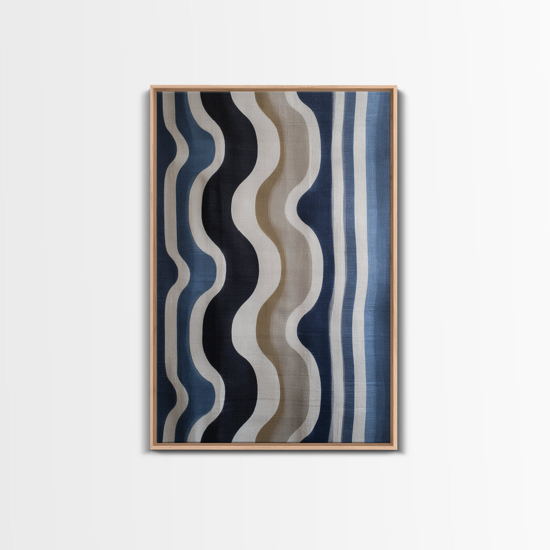 Minimal Abstract Wave Line Framed Canvas Print, Minimalist Art, Digital Print, Living Room Decor, Abstract Art, Minimal, MIN-2x3-93