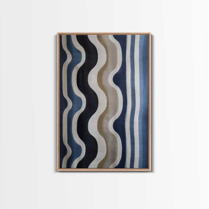 Minimal Abstract Wave Line Framed Canvas Print, Minimalist Art, Digital Print, Living Room Decor, Abstract Art, Minimal, MIN-2x3-93
