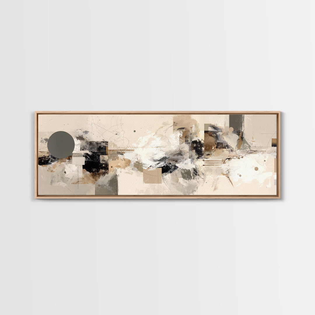 Two Overlapping Organic Shapes Canvas Print, Minimalist Art, Minimalist Wall Art, Living Room Decor, Abstract Art, Minimal, MIN-3x1-11
