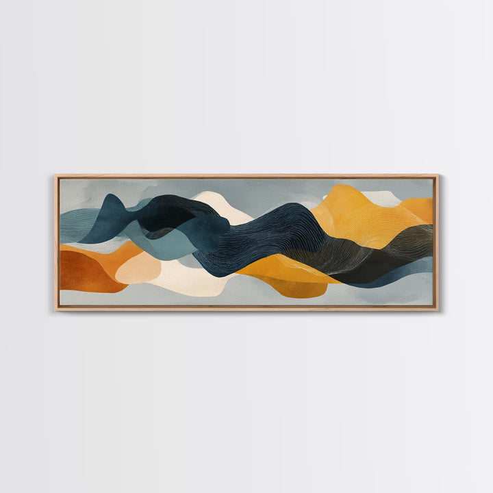 Minimal Abstract Wave Line Canvas Print, Minimalist Art, Abstract Wall Art, Living Room Decor, Minimal, Fine Art Print, MIN-3x1-29