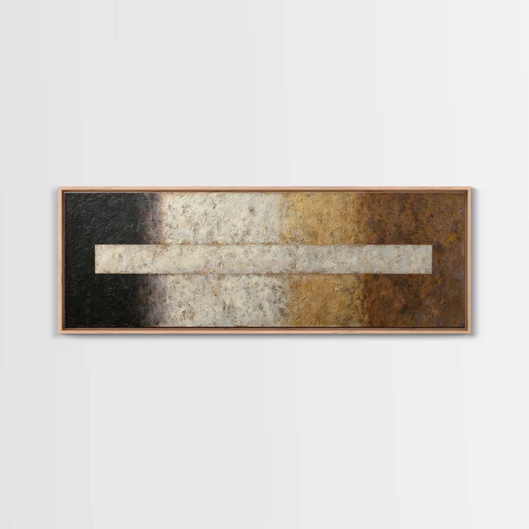 Calm Rectangle Composition Canvas Print, Minimalist Art, Neutral Decor, Living Room Decor, Fine Art, Minimal, Home Decor, MIN-3x1-40