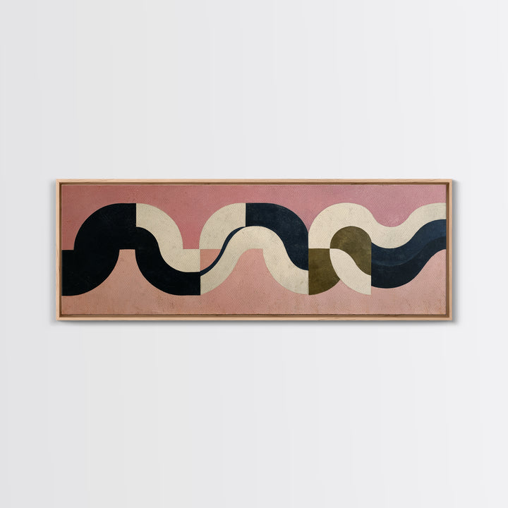 Minimal Abstract Wave Line Framed Canvas Print, Minimalist Art, Canvas Tote Bag, Living Room Decor, Abstract Art, Minimal, MIN-3x1-5