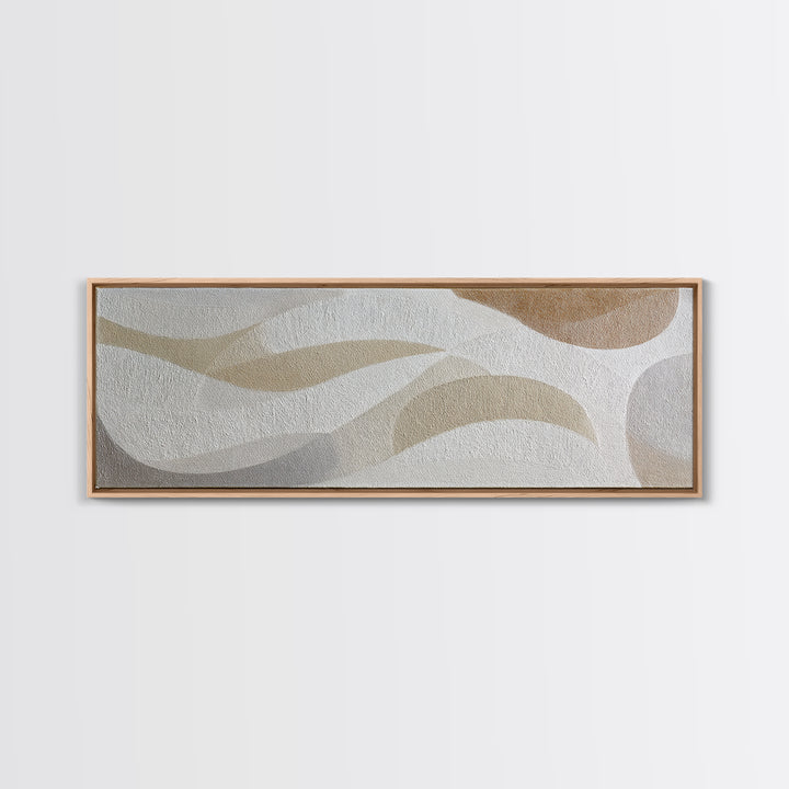 White on White Plaster Texture Study Framed Canvas Print, Minimalist Art, Minimalist Decor, Living Room Decor, Minimal, MIN-3x1-56