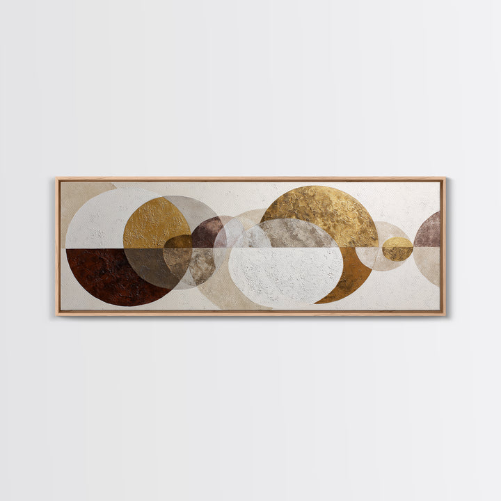Two Overlapping Organic Shapes Framed Canvas Print, Minimalist Art, Wall Decor, Living Room Decor, Abstract Art, Minimal, MIN-3x1-59