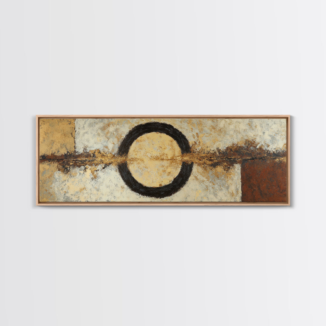 Single Brushstroke Circle Canvas Print, Minimalist Art, Boho Decor, Living Room Decor, Oil Painting, Minimal, Digital Prints, MIN-3x1-62