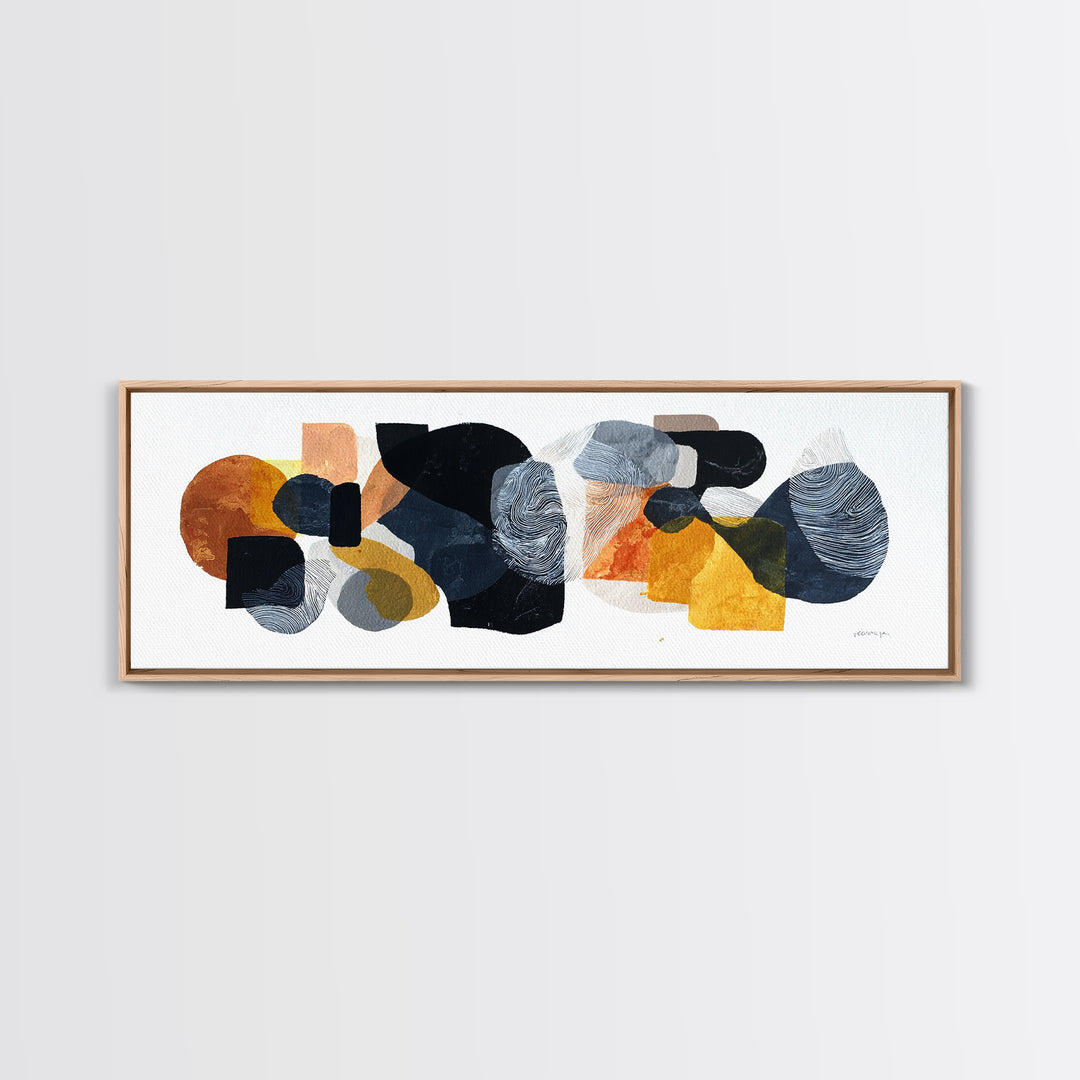 Minimal Cat Line Drawing Framed Canvas Print, Minimalist Art, Contemporary Art, Living Room Decor, Abstract Art, Minimal, MIN-3x1-63
