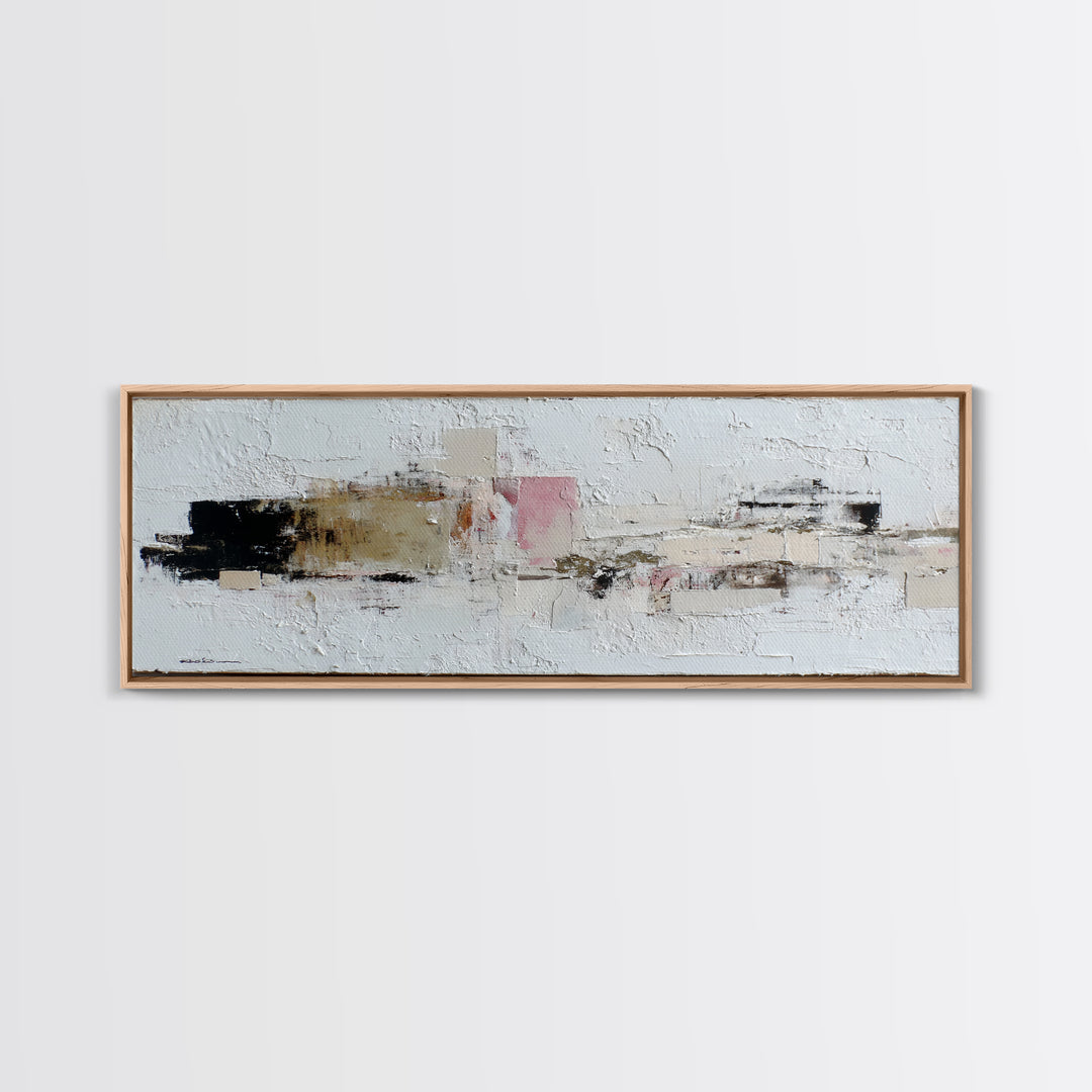 White on White Plaster Texture Study Canvas Print, Minimalist Art, Wall Decor, Living Room Decor, Minimal, Abstract Art, MIN-3x1-80
