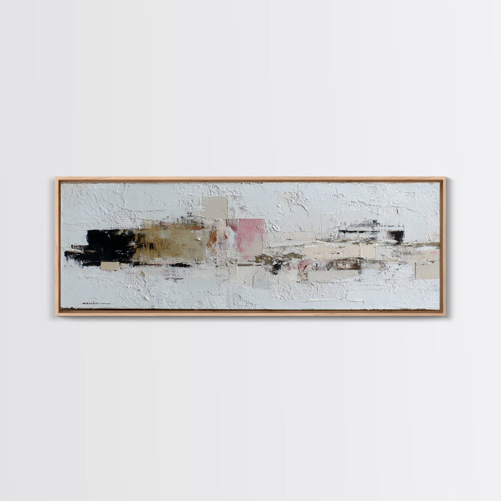 White on White Plaster Texture Study Canvas Print, Minimalist Art, Wall Decor, Living Room Decor, Minimal, Abstract Art, MIN-3x1-80