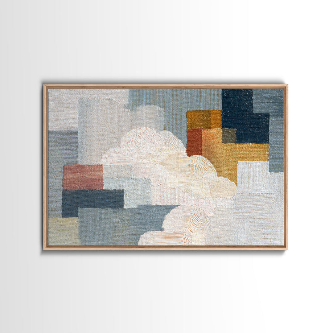 Small Cloud Study Canvas Print, Minimalist Art, Living Room Decor, Minimal, Modern Decor, Fine Art Print, Statement Artwork, MIN-3x2-1