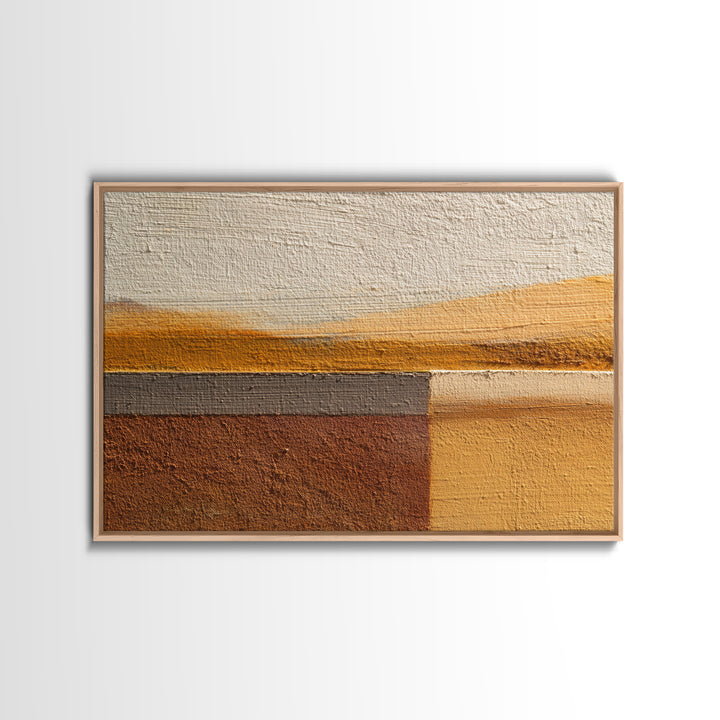Calm Rectangle Composition Framed Canvas Print, Minimalist Art, Wall Art, Living Room Decor, Oil Painting, Minimal, MIN-3x2-100