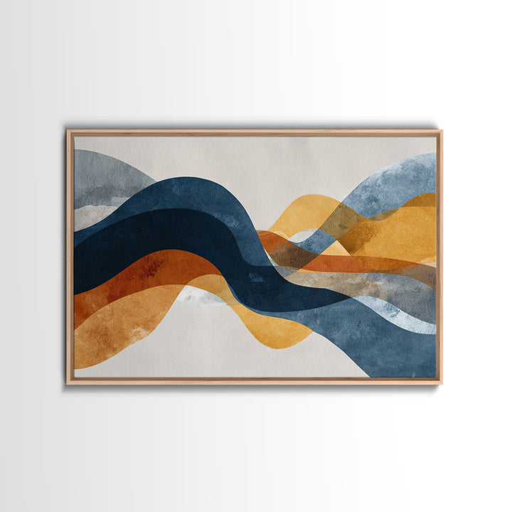 Minimal Abstract Wave Line Canvas Print, Minimalist Art, Unique Wall Art, Living Room Decor, Abstract Art, Minimal, MIN-3x2-17
