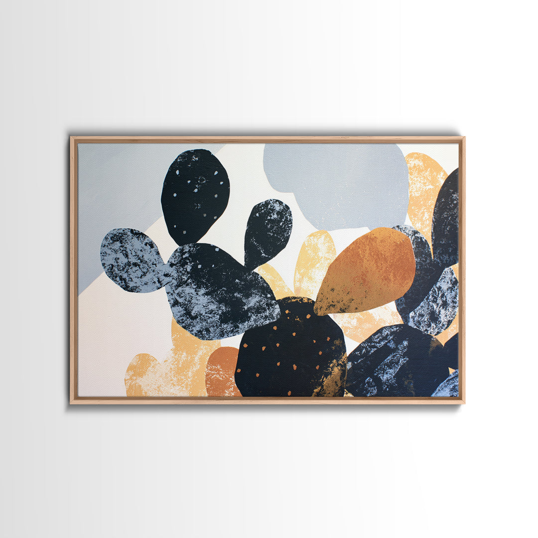 Black and White Cactus Silhouette Canvas Print, Minimalist Art, Gallery Decor, Living Room Decor, Fine Art, Minimal, Wall Art, MIN-3x2-48