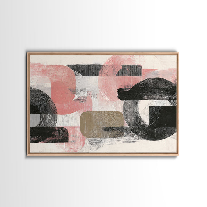Small Black Bird Crossing White Space Framed Canvas Print, Minimalist Art, Art Prints, Living Room Decor, Oil Painting, Minimal, MIN-3x2-59