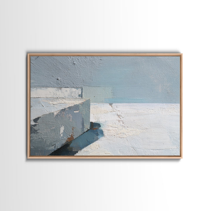 Quiet Stone Stack Framed Canvas Print, Minimalist Art, Boho Wall Art, Living Room Decor, Fine Art, Minimal, Statement Artwork, MIN-3x2-63