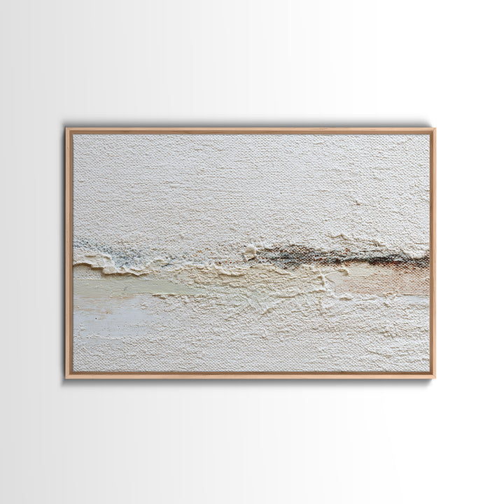 White on White Plaster Texture Study Canvas Print, Minimalist Art, Minimalist Decor, Living Room Decor, Fine Art, Minimal, MIN-3x2-68