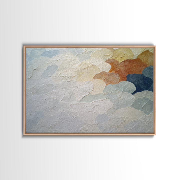 White on White Plaster Texture Study Framed Canvas Print, Minimalist Art, Wall Decor, Living Room Decor, Fine Art, Minimal, MIN-3x2-92