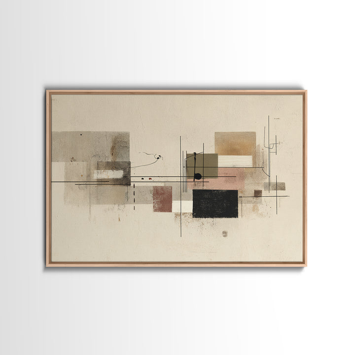 Minimal Cat Line Drawing Framed Canvas Print, Minimalist Art, Digital Wall Art, Living Room Decor, Abstract Art, Minimal, MIN-3x2-99