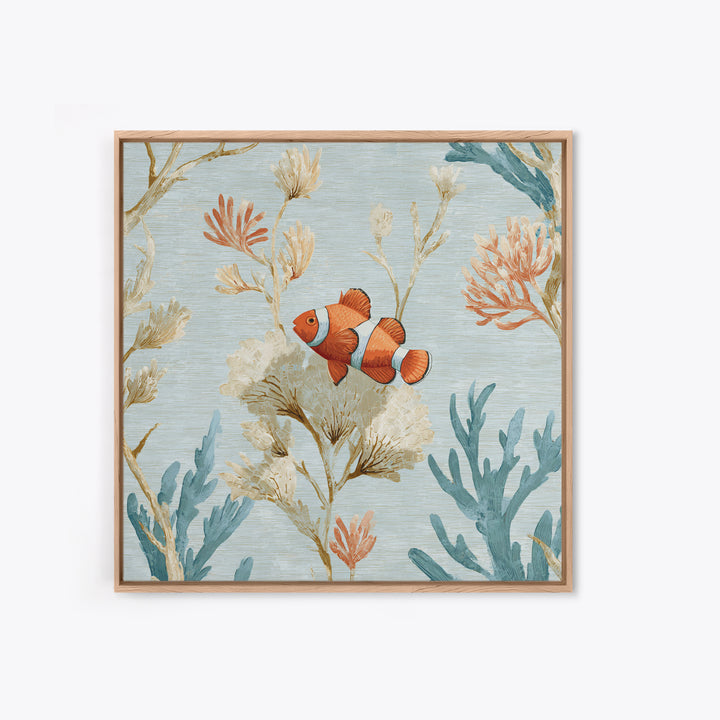 Clownfish Around Anemone Tentacles Canvas Print, Marine Life Art, Marine Life, Living Room Decor, Fine Art, Marine, Art Print, MLA-1x1-92