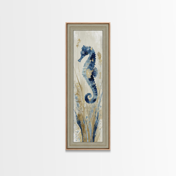 Seahorse Pair Among Sea Grass Canvas Print, Marine Life Art, Marine Life, Living Room Decor, Fine Art, Marine, Art Print, MLA-1x3-17