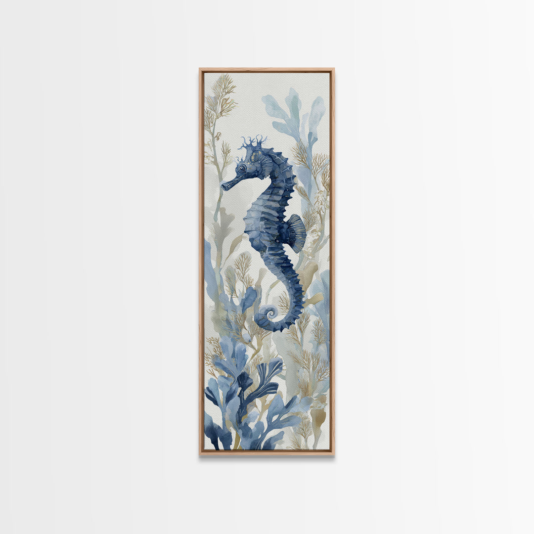 Sea Dragon Drifting Among Kelp Framed Canvas Print, Marine Life Art, Ocean Prints, Living Room Decor, Fine Art, Marine, MLA-1x3-29