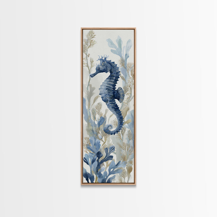 Sea Dragon Drifting Among Kelp Framed Canvas Print, Marine Life Art, Ocean Prints, Living Room Decor, Fine Art, Marine, MLA-1x3-29
