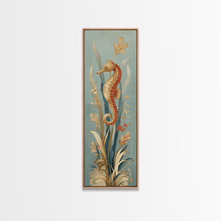 Seahorse Pair Among Sea Grass Canvas Print, Marine Life Art, Marine Life, Living Room Decor, Fine Art, Marine, Art Print, MLA-1x3-65