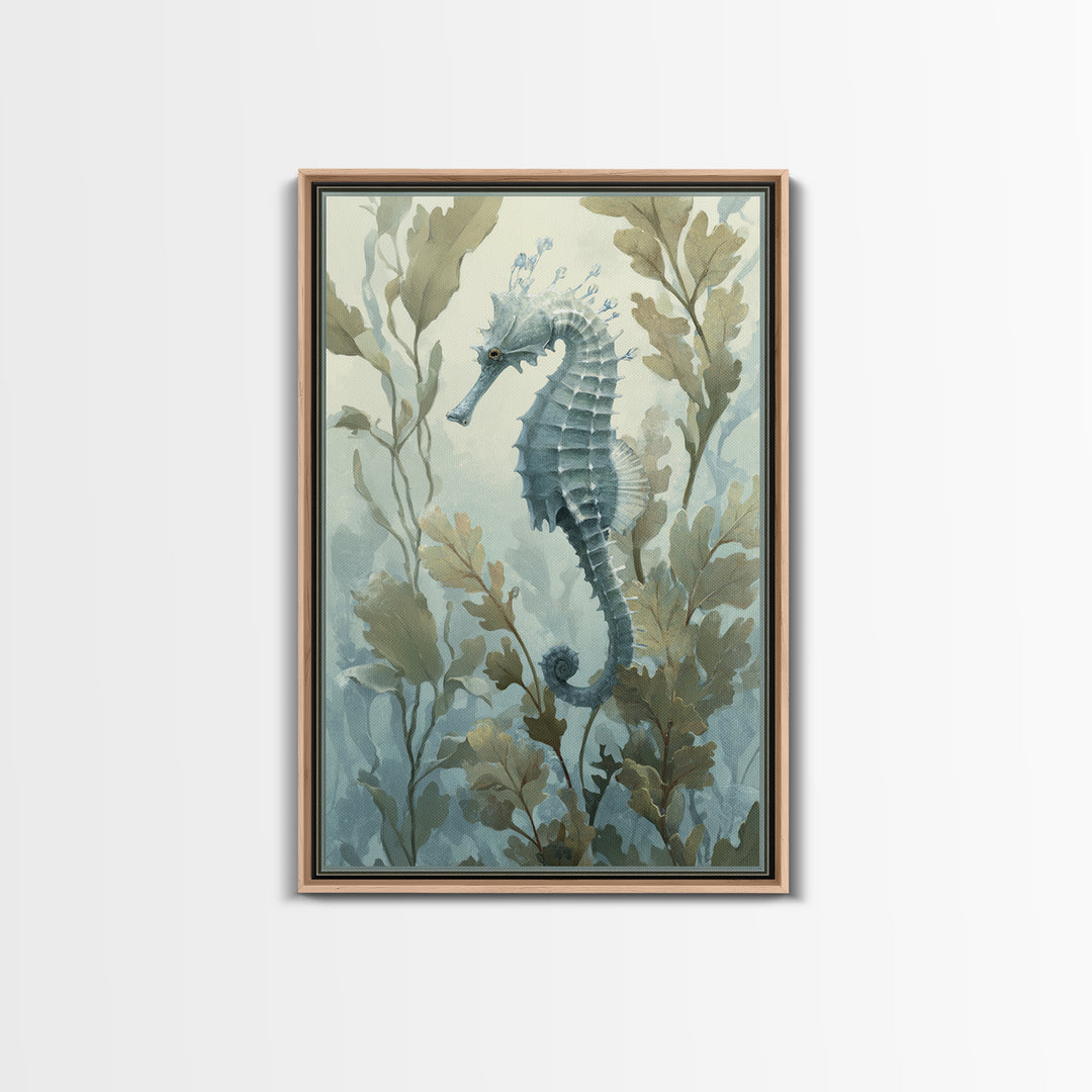 Sea Dragon Drifting Among Kelp Framed Canvas Print, Marine Life Art, Home Decor, Living Room Decor, Fine Art, Marine, MLA-2x3-25
